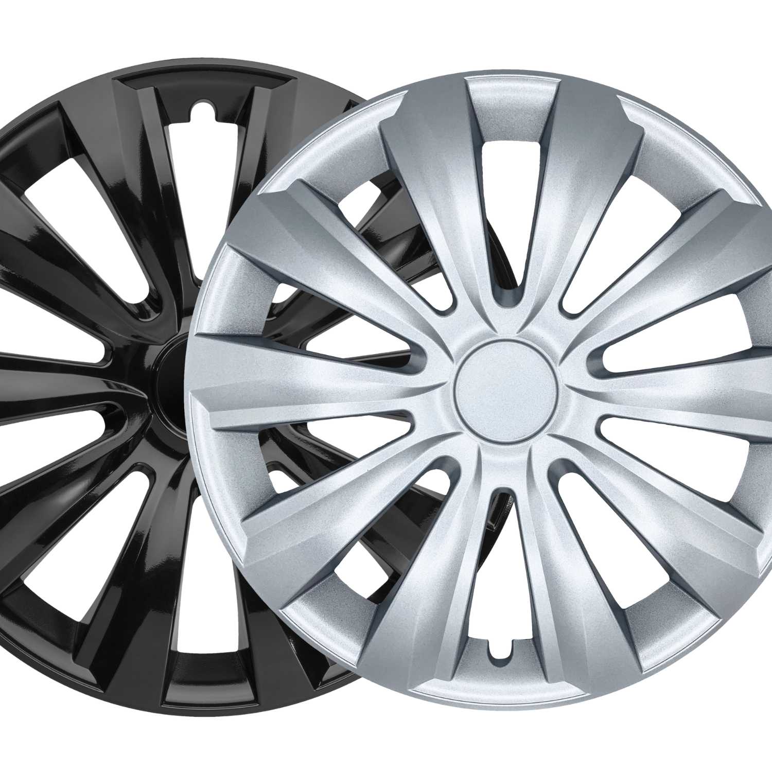 Delta Radkappen Felgenabdeckung, 4 Stück 13-17 Zoll Matt/Glänzend – Premium Radzierblenden, Autostyling