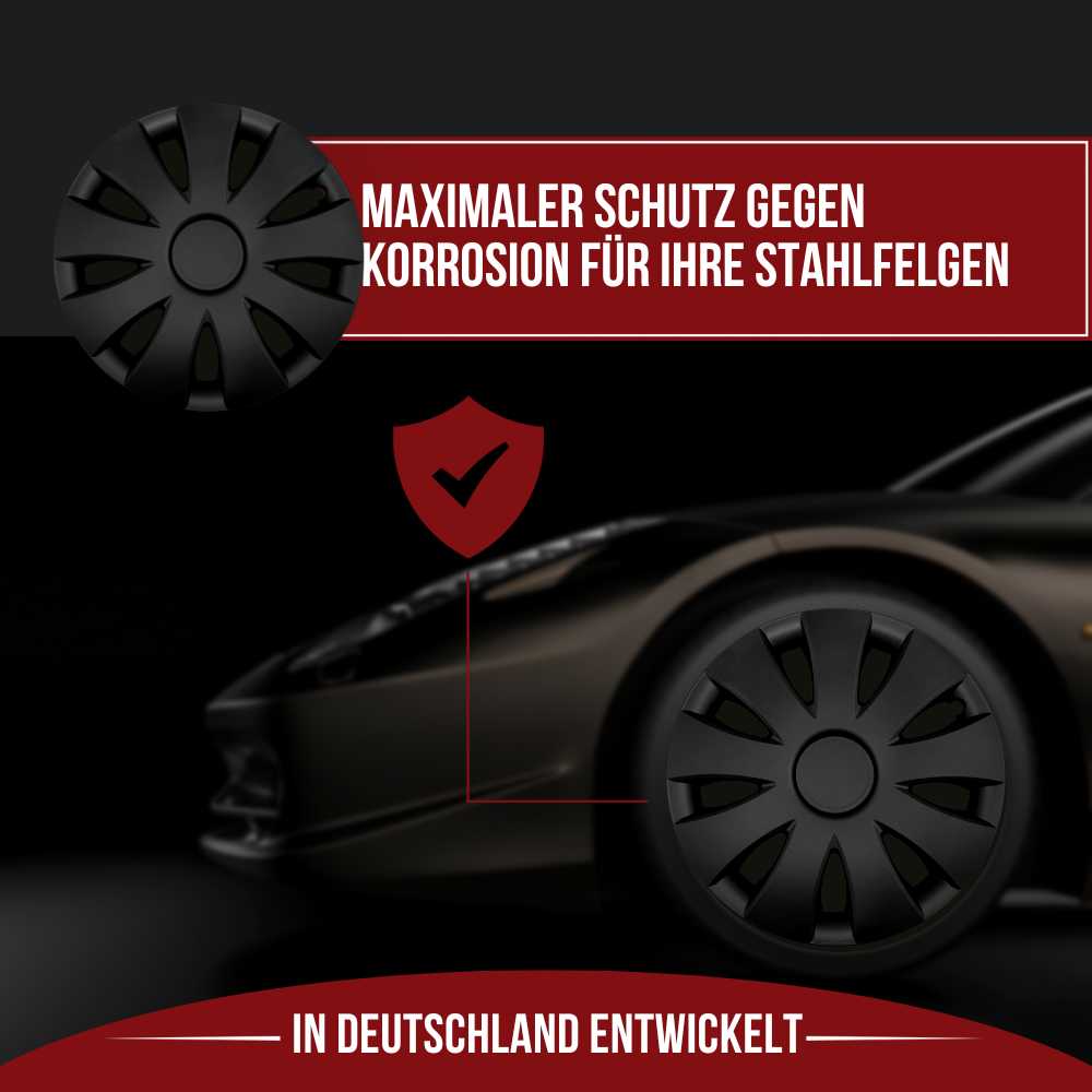 Radkappen Aura schwarz 4 Stück