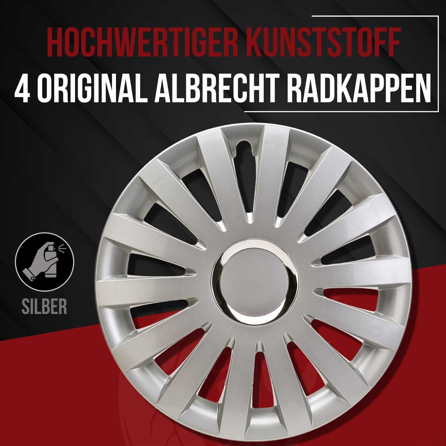 Sail Radkappen silber glanz, 4 Stück 13-17 Zoll Matt/Glänzend – Premium Radzierblenden, Autostyling