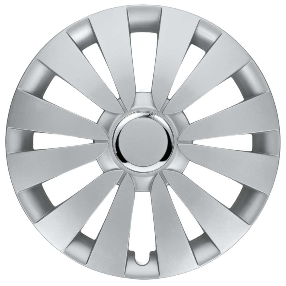 Sky Radkappen silber matt, 4 Stück 13-17 Zoll Matt/Glänzend – Premium Radzierblenden, Autostyling