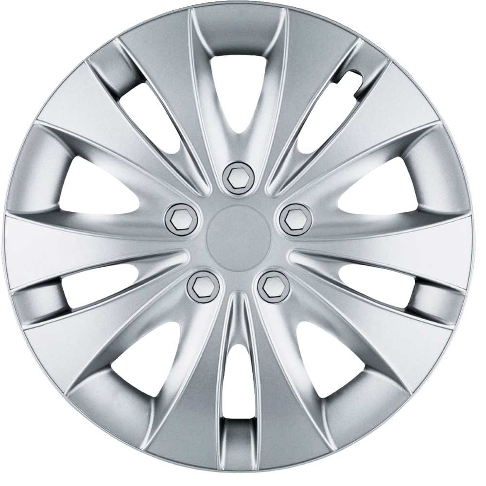 Storm Radkappen silber glanz, 4 Stück 13-17 Zoll Matt/Glänzend – Premium Radzierblenden, Autostyling
