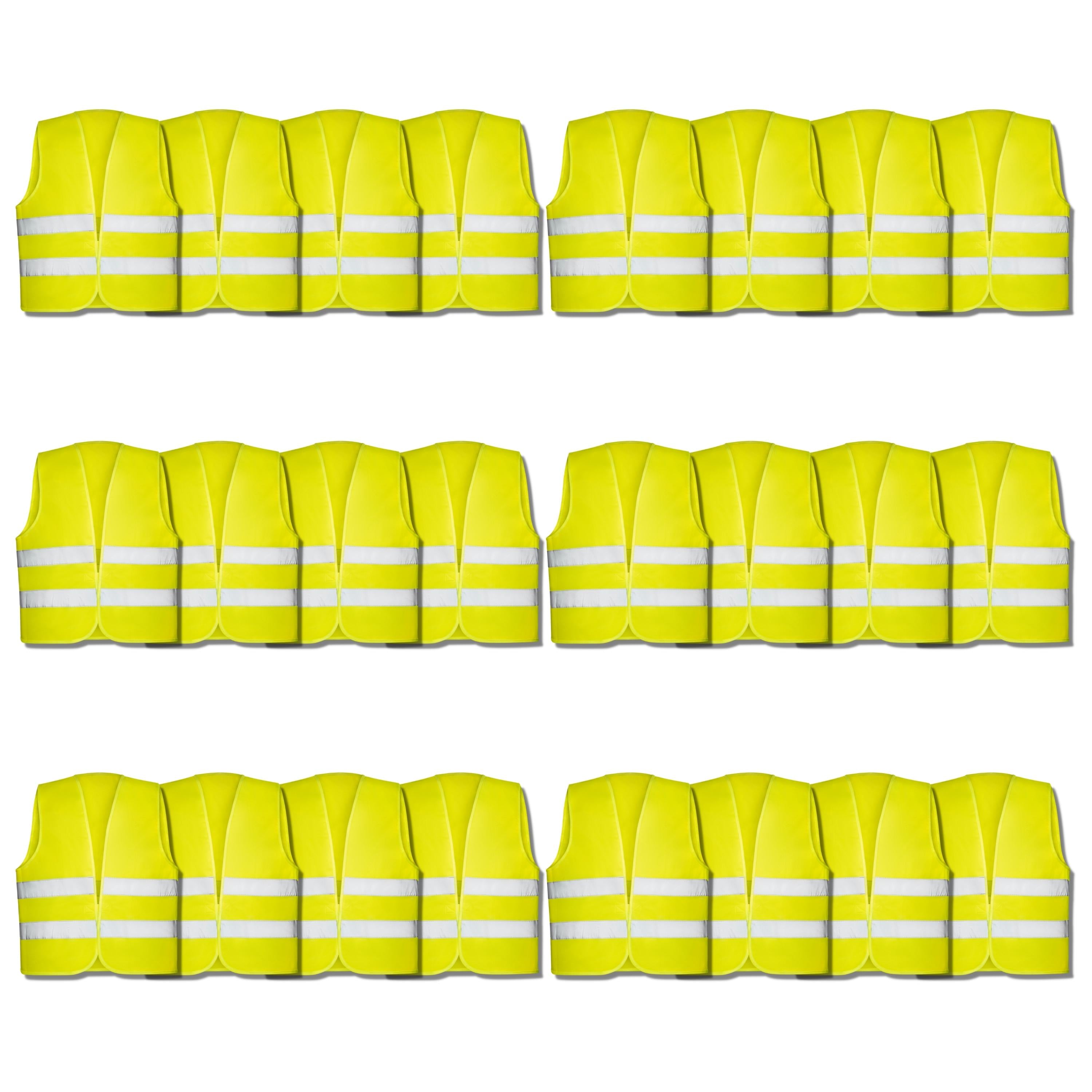 Warnwesten-Set – Gelb oder Orange, 4–24 Stück