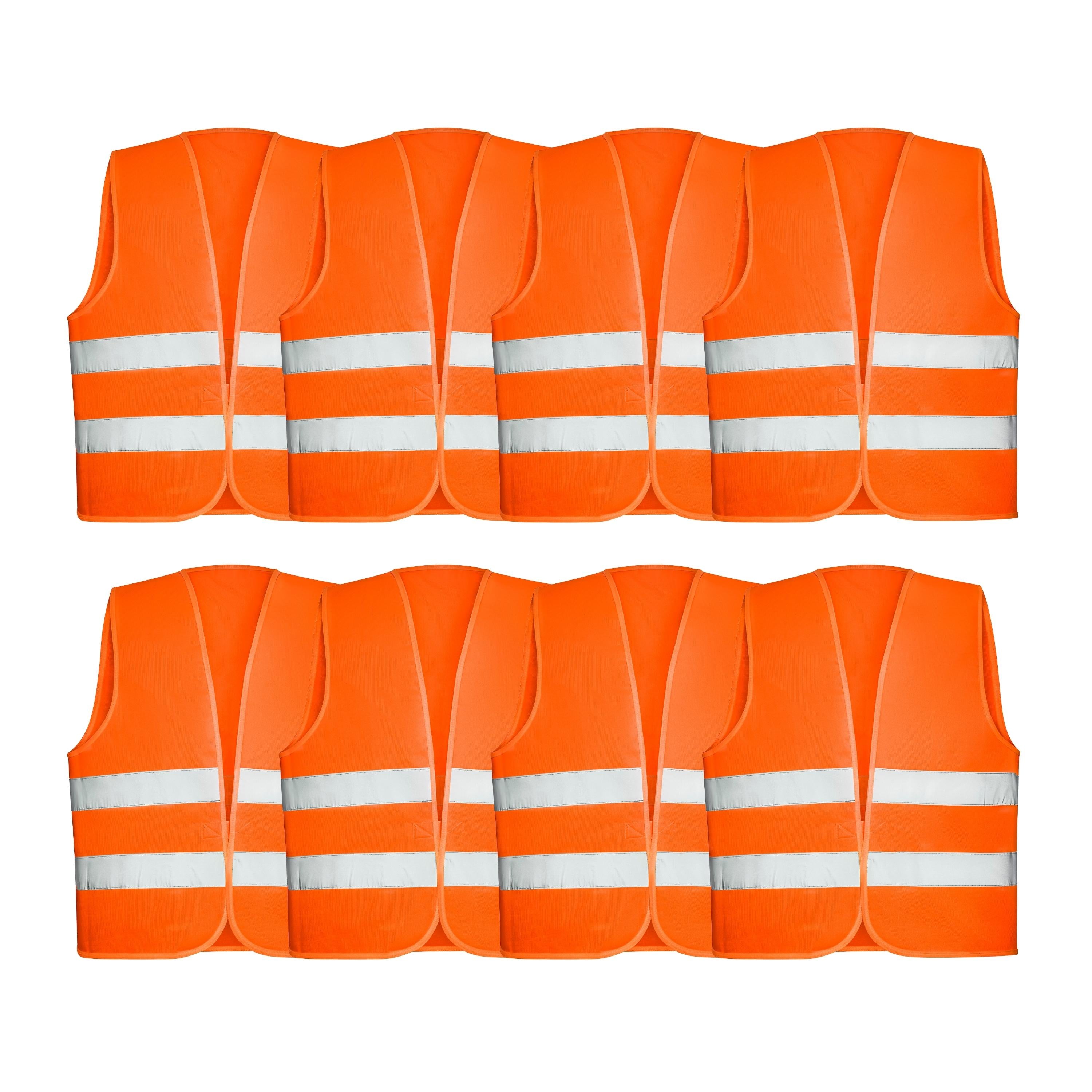 Warnwesten-Set – Gelb oder Orange, 4–24 Stück