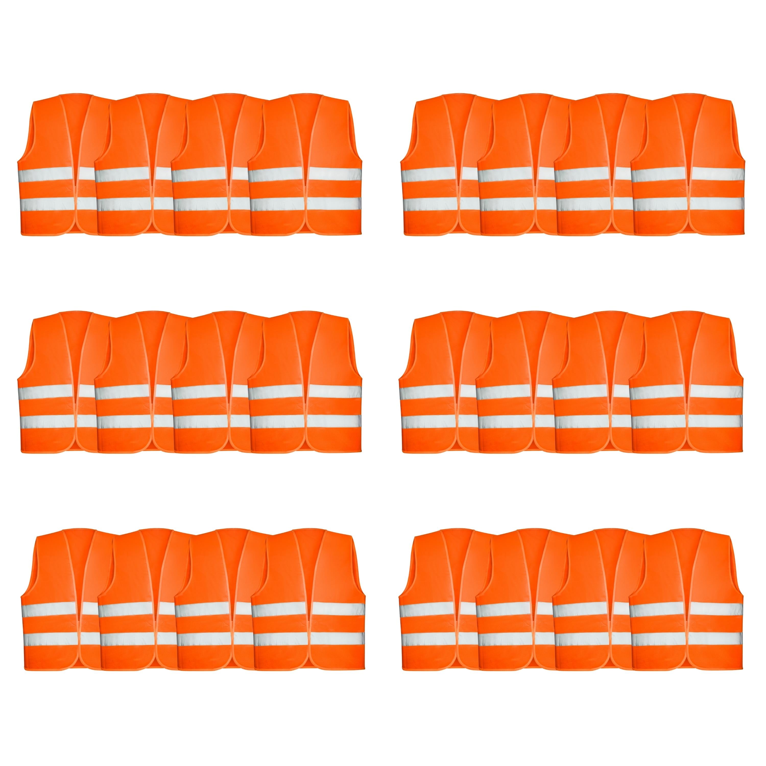 Warnwesten-Set – Gelb oder Orange, 4–24 Stück