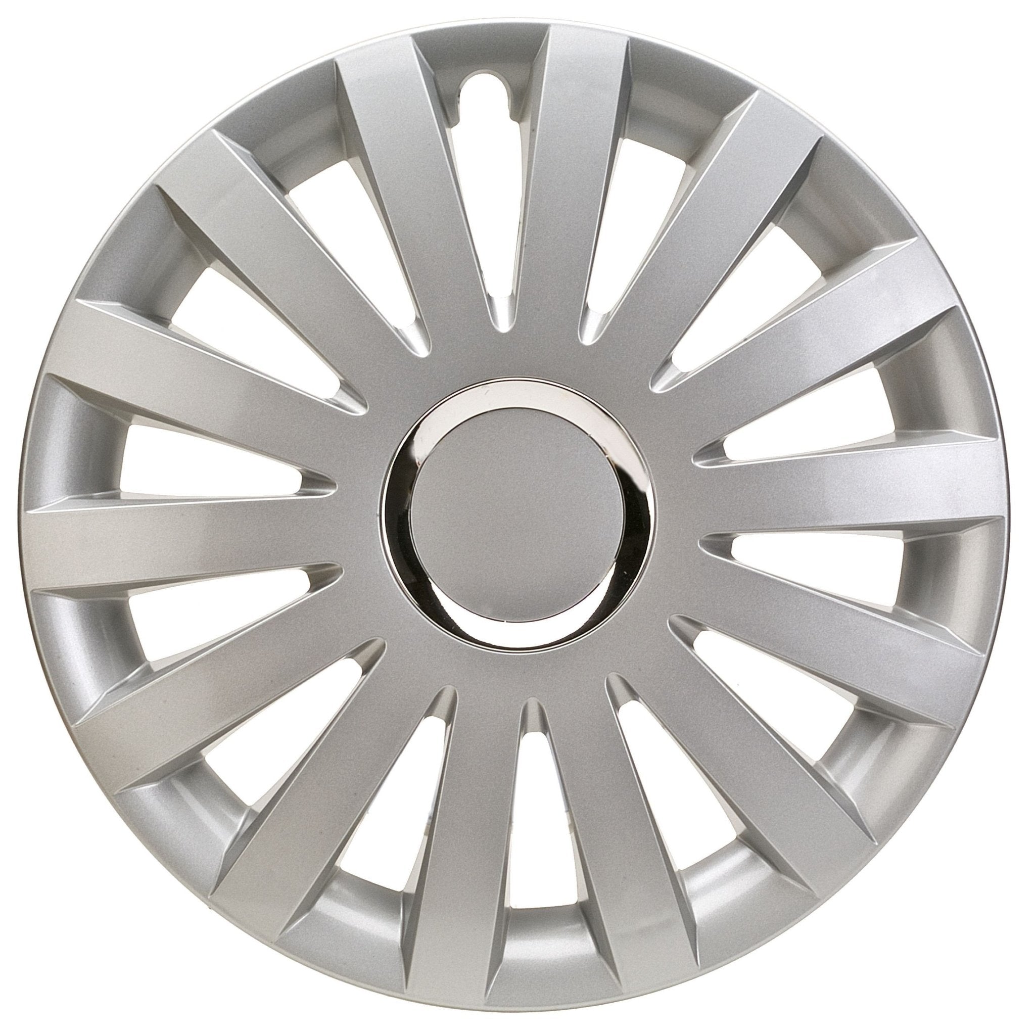 Sail Radkappen Felgenabdeckung silber, 4 Stück 13-17 Zoll Matt/Glänzend – Premium Radzierblenden, Autostyling