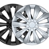 Delta Radkappen Felgenabdeckung, 4 Stück 13-17 Zoll Matt/Glänzend – Premium Radzierblenden, Autostyling