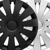 Strike Radkappen Felgenabdeckung, 4 Stück 13-17 Zoll Matt/Glänzend – Premium Radzierblenden, Autostyling