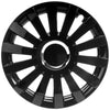 Sail Radkappen Felgenabdeckung schwarz glanz, 4 Stück 13-17 Zoll Matt/Glänzend – Premium Radzierblenden, Autostyling