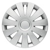 Strike Radkappen silber matt, 4 Stück 13-17 Zoll Matt/Glänzend – Premium Radzierblenden, Autostyling