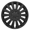 Wind Radkappen schwarz matt, 4 Stück 13-17 Zoll Matt/Glänzend – Premium Radzierblenden, Autostyling
